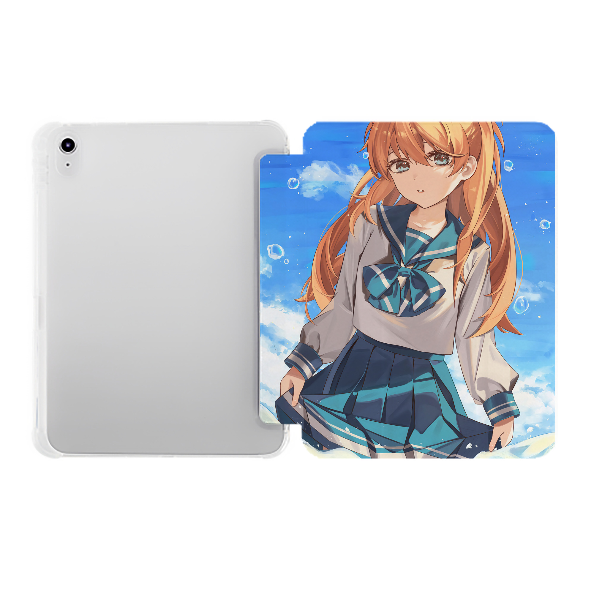 （画像用） EVA 新世紀エヴァンゲリオン IPad ケース ペン収納付き 三つ折りスタンド PUレザー×シリコン 対応機種9.5/10.5/10.9インチ